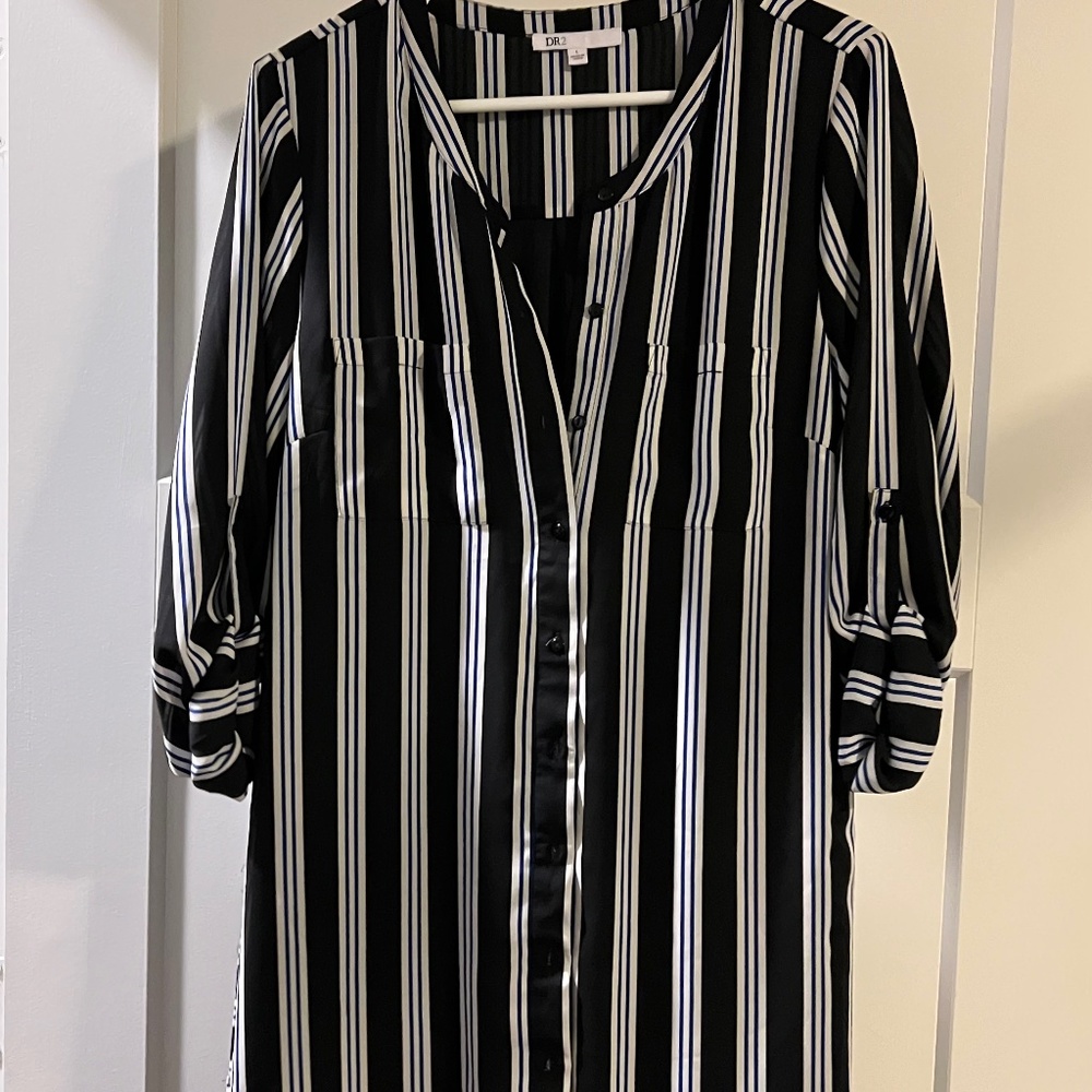 DR2 Striped Shirt Dress